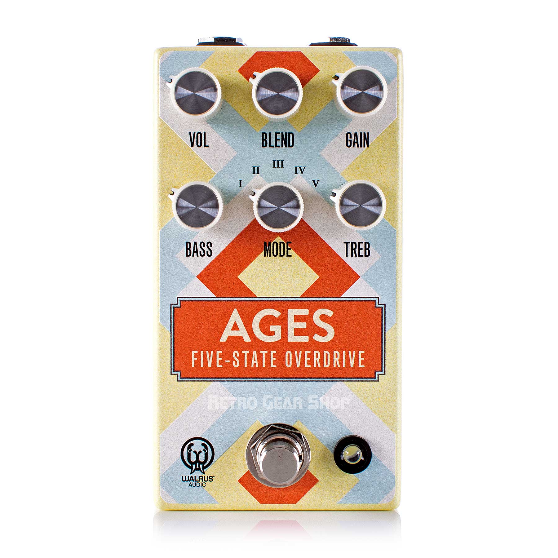 Walrus Audio Ages Five-State Overdrive Distortion Santa Fe Guitar