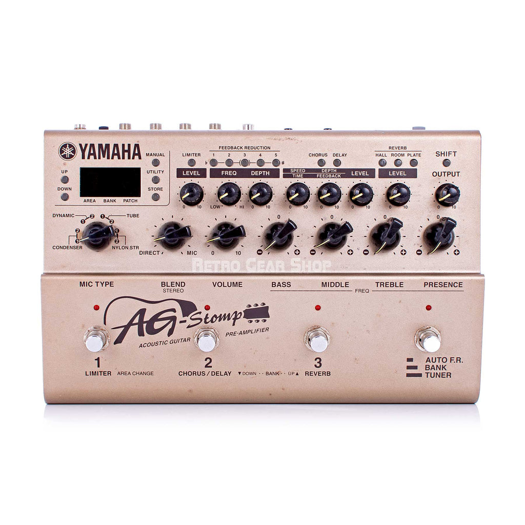 acoustic guitar multi effects pedal Yamaha AG Stomp Acoustic Guitar Pre-Amplifier Multi-Effect Pedal– Retro Gear Shop