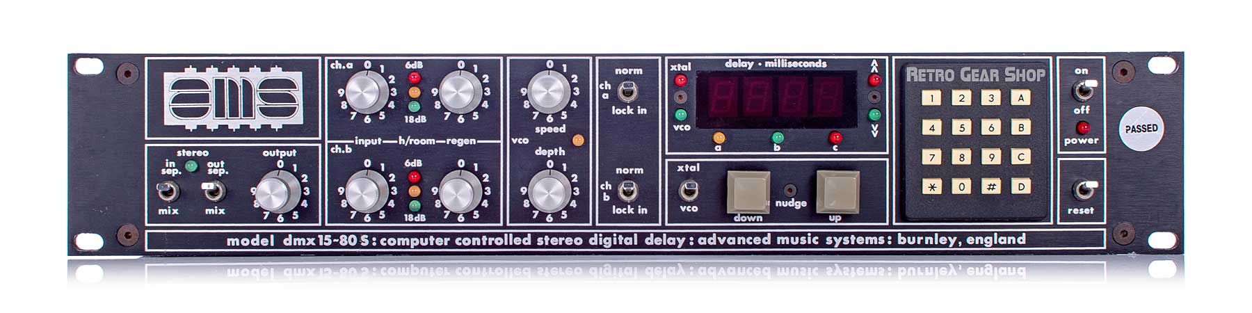 ■051■AMS■ デジタルディレイ＆ピッチシフター■dmx15-80S■現状■ AMS Model DMX 15-80 S Computer Controlled Stereo Digital Delay