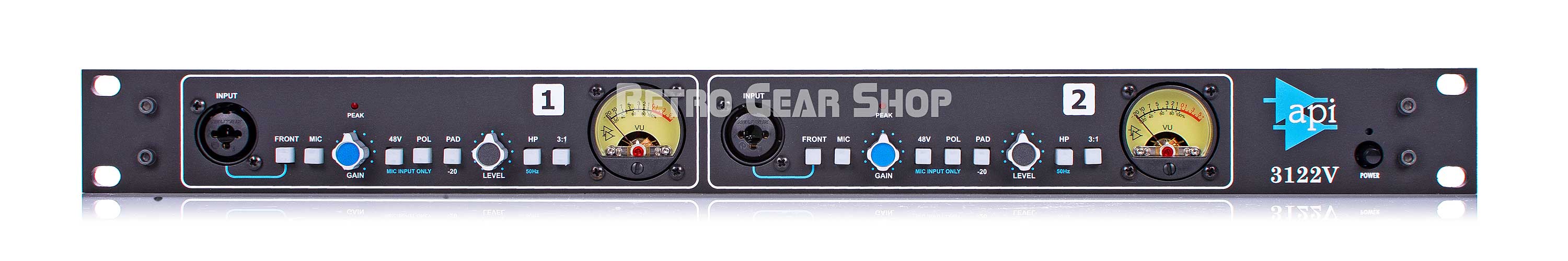 API 3122V 2-Channel Microphone Preamp Mint Open-Box Used– Retro