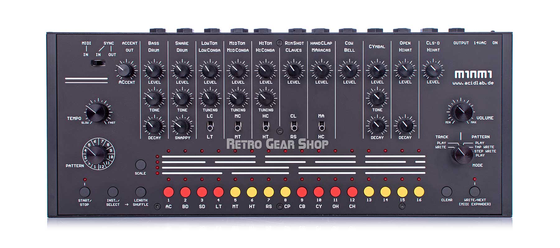 Acidlab Miami Analog Drum Machine Synthesizer TR808 Clone TR-808