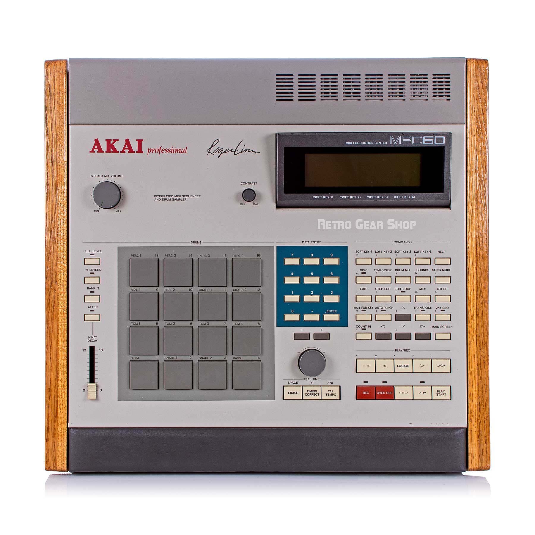 Akai MPC-60 Mk1 + Wood Upgrades Rare Vintage Sampling Drum Machine