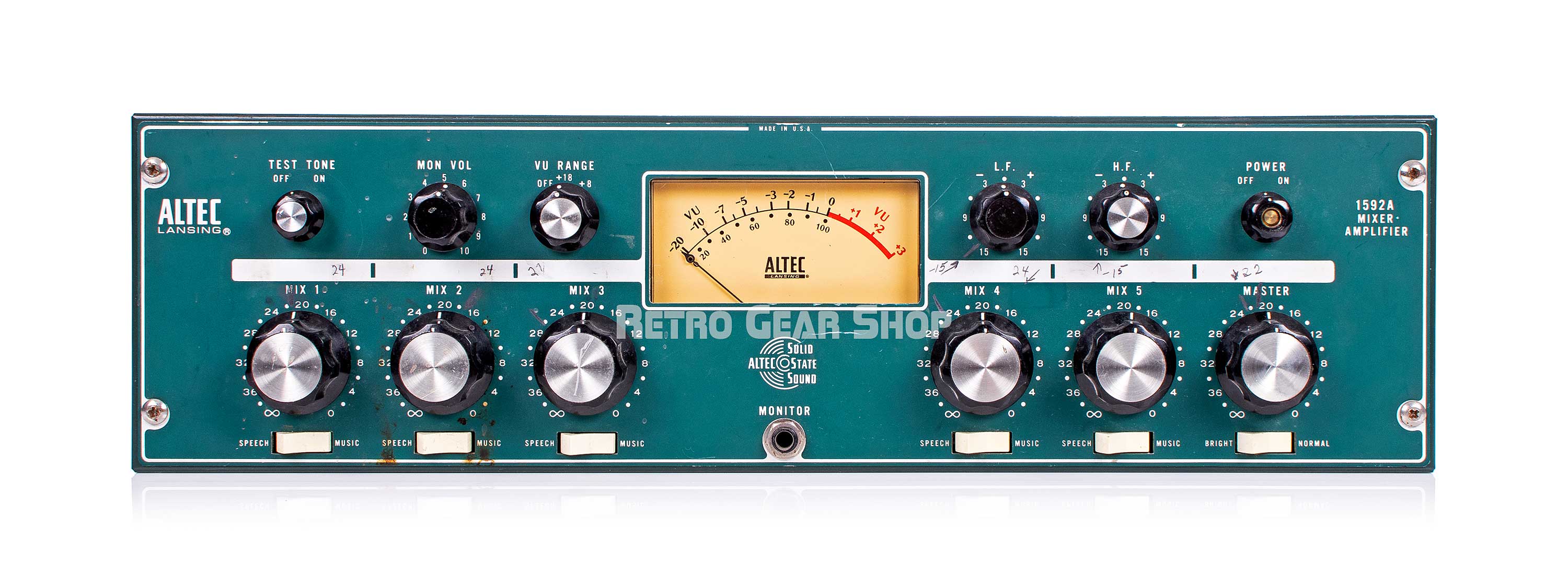 Altec 1592A Solid State Mic Pre Mixer Amplifier Vintage Rare