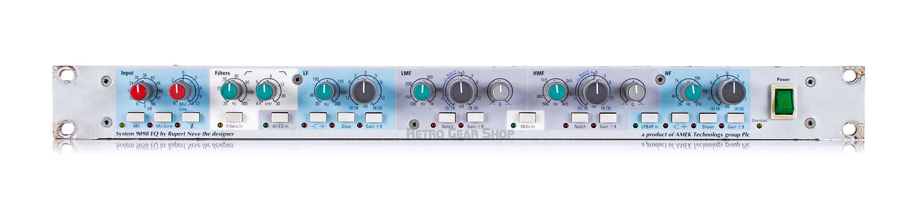 Amek System 9098 Channel Strip Preamp Equalizer Rare Vintage Pre