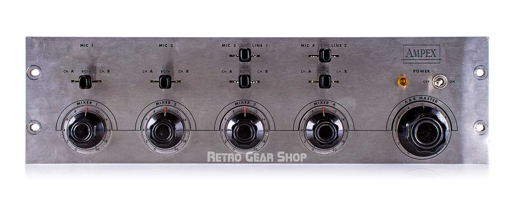 Ampex MX-35 4 Channel Tube Mixer Mic / Line Preamp MX35 Rare Vintage Front