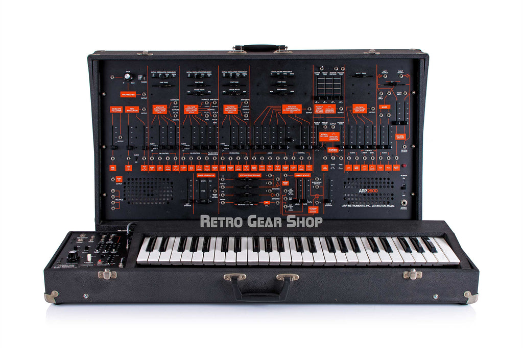 ARP 2600 2601 + ARP 3620 Keyboard 2601 Black Orange Rare Vintage Analog Synthesizer Synth Serviced