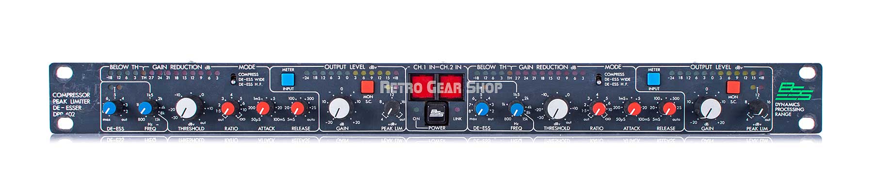 BSS DPR-402 Compressor / Peak Limiter / De-Esser Rare Vintage