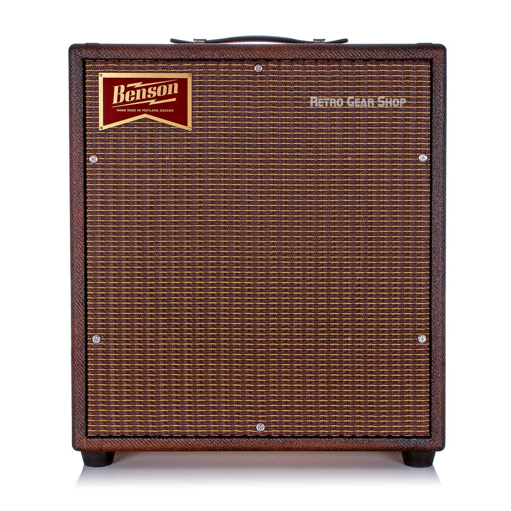 Benson Amps 1x12 Cab Bourbon Burst Oxblood Grill Front