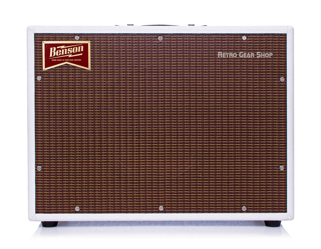 Benson Monarch Reverb Combo 1x12 Custom White Oxblood Front