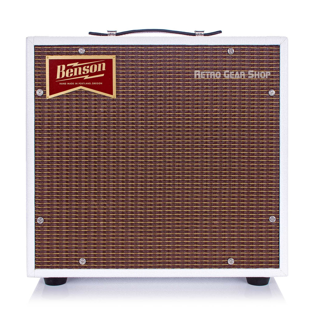 Benson Amps Nathan Junior White Oxblood Front