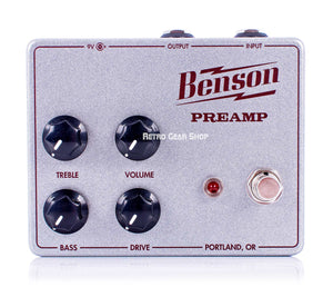 Benson Amps Preamp Silver Sparkle Oxblood Limited Edition Custom Retro Gear Shop Top