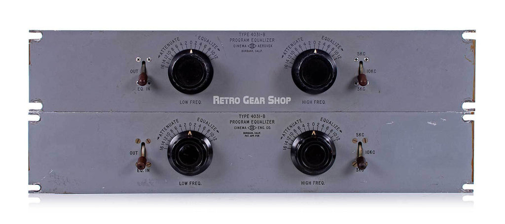 Cinema Engineering Aerovox Type 4301-B Program Equalizer Stereo Pair Front