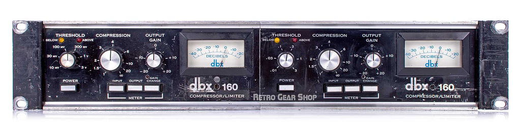 dbx 160VU Compressor / Limiter Stereo Pair Front