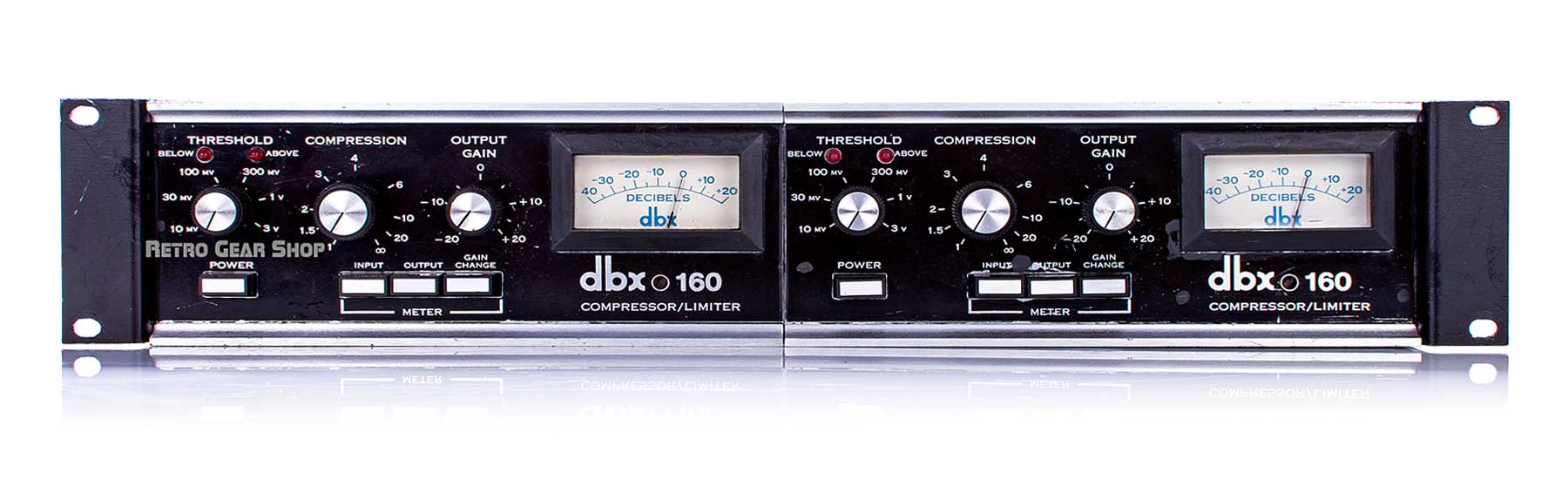 DBX 160 VU Compressor / Limiter Stereo Pair Rare Vintage DBX