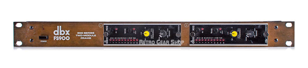 DBX 902 De-esser in FS900 900 Series Two Module Frame Front