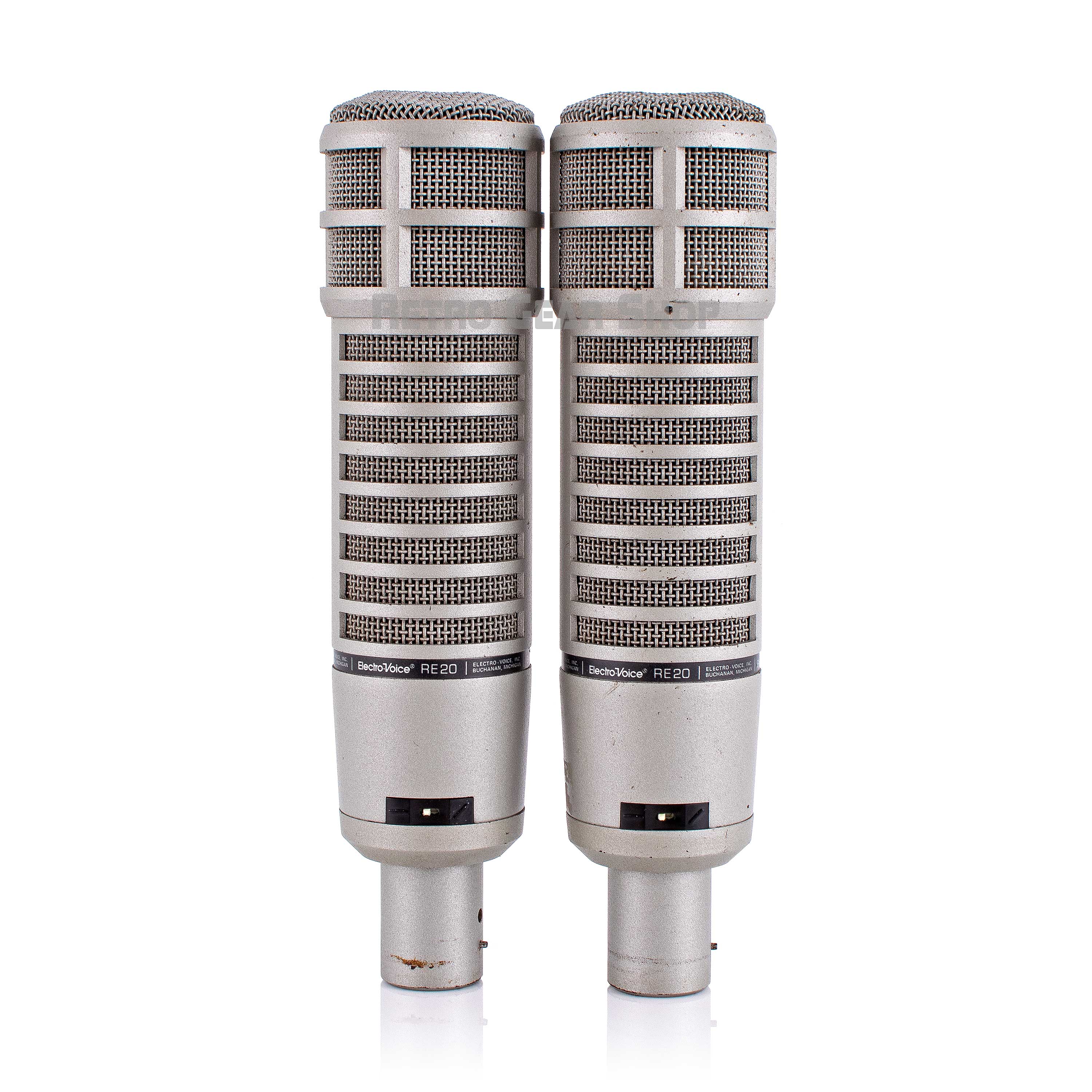 Electro Voice RE20 USA製 ビンテージ ウレタン新品交換済み Electrovoice EV RE20 Vintage Pair Cardioid Broadcast Microphone