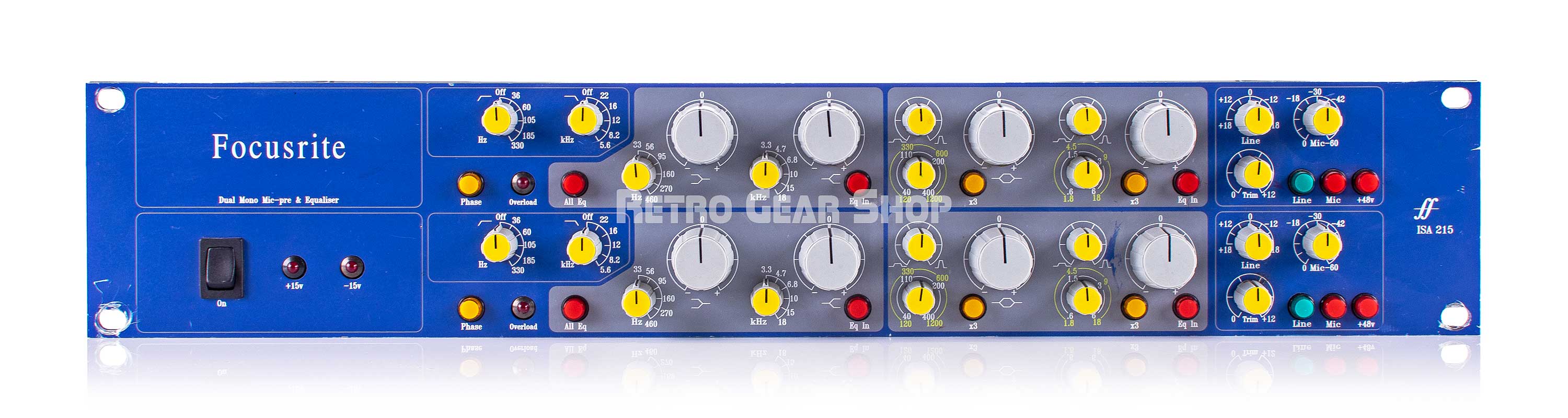 Focusrite ISA 215 Dual Mono Mic Pre EQ Vintage Rare– Retro Gear Shop