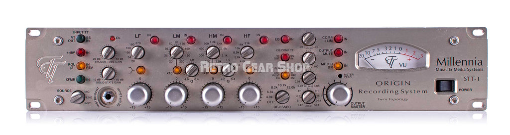 Millennia Media STT-1 Origin Channel Strip Preamp Parametric EQ Compressor  Filter Platinum– Retro Gear Shop