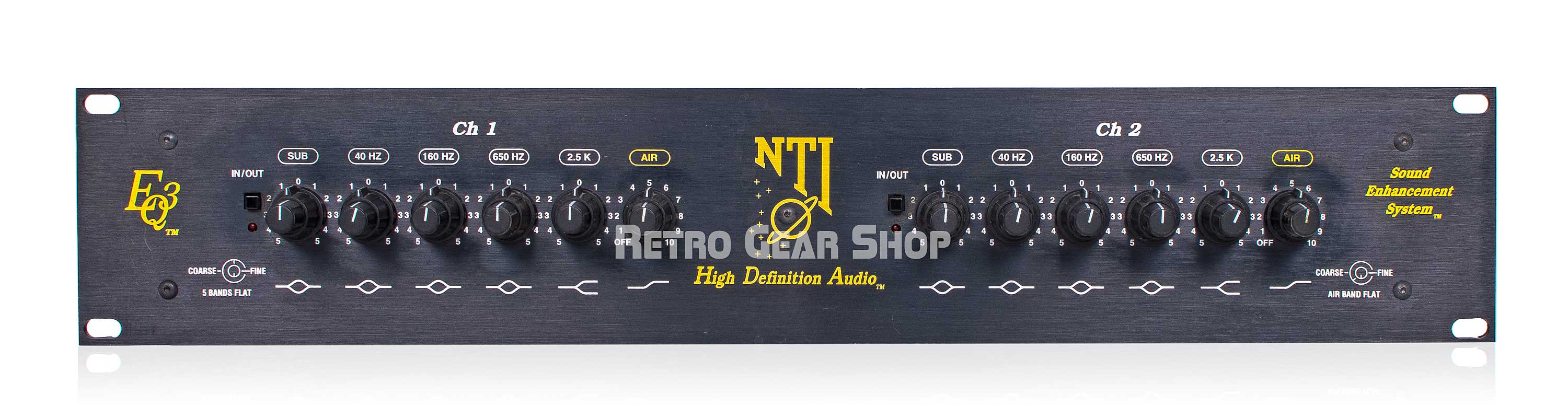 NTI EQ3 Dual Channel High Definition Parametric EQ Black Vintage