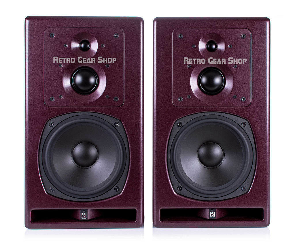 ms gear PSI Audio A23 Ms Pair 260W 3 Way Active Studio Monitor Red– Retro Gear Shop