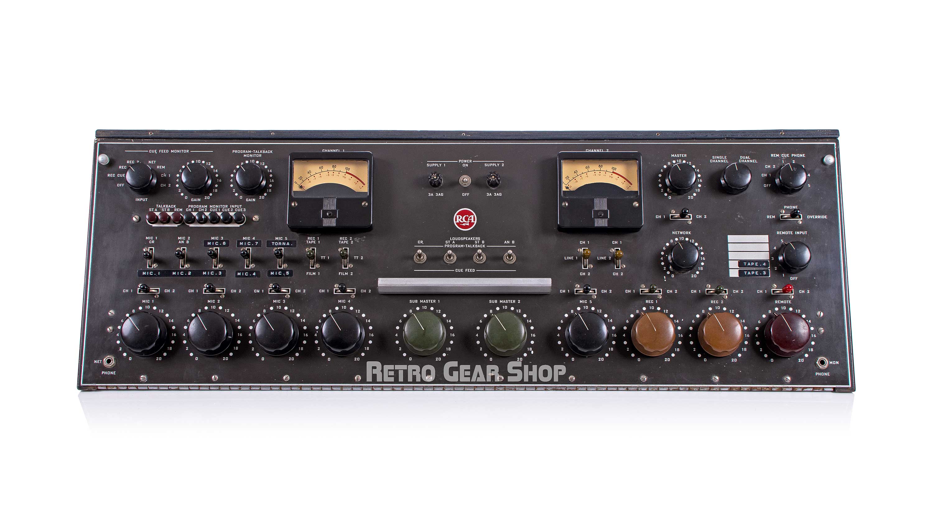 RCA BC-6B Two Channel Consolette Tube Mixer Console Preamp Vintage