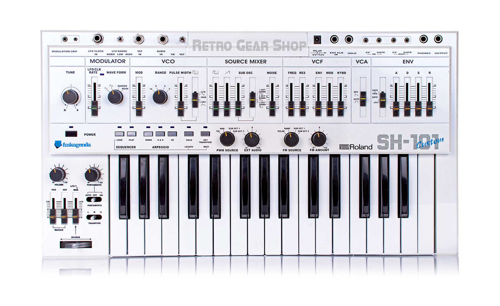 Roland SH-101 Custom White + Mods Top