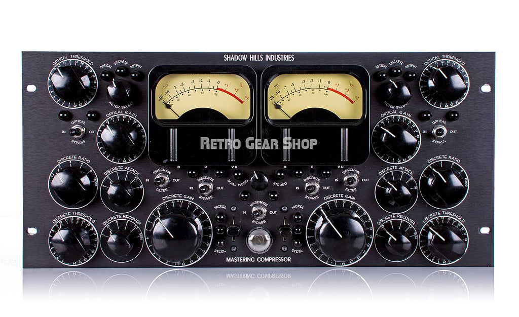 mastering analog gear Shadow Hills Mastering Compressor + PSU Stereo Analog Comp SHMC– Retro Gear Shop