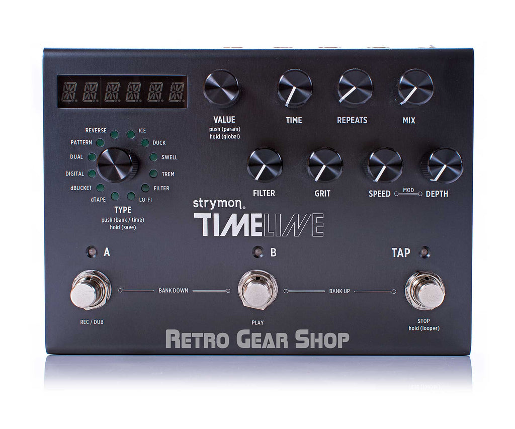 delay tremolo pedal Strymon TimeLine Multidimensional Delay Guitar Effect Pedal– Retro Gear Shop