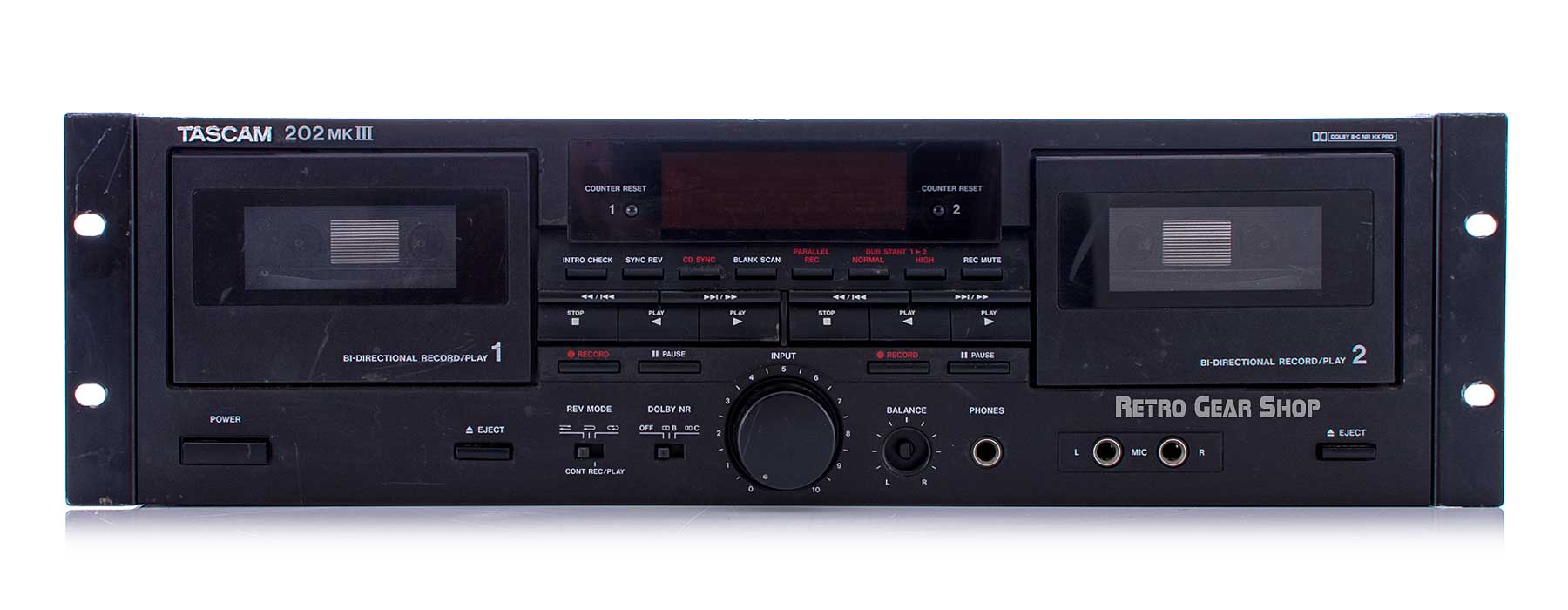(値下げ中) TASCAM 202 MK III カセットデッキ Tascam 202 MK III dubbing cassette player / recorder vintage