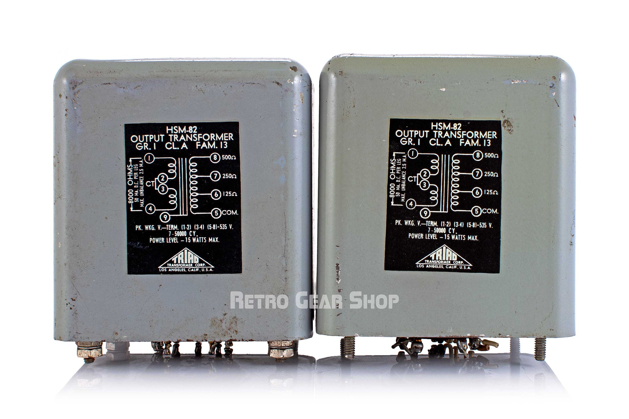 Triad Transformer Corp HSM82 Output Transformer Pair Vintage Rare