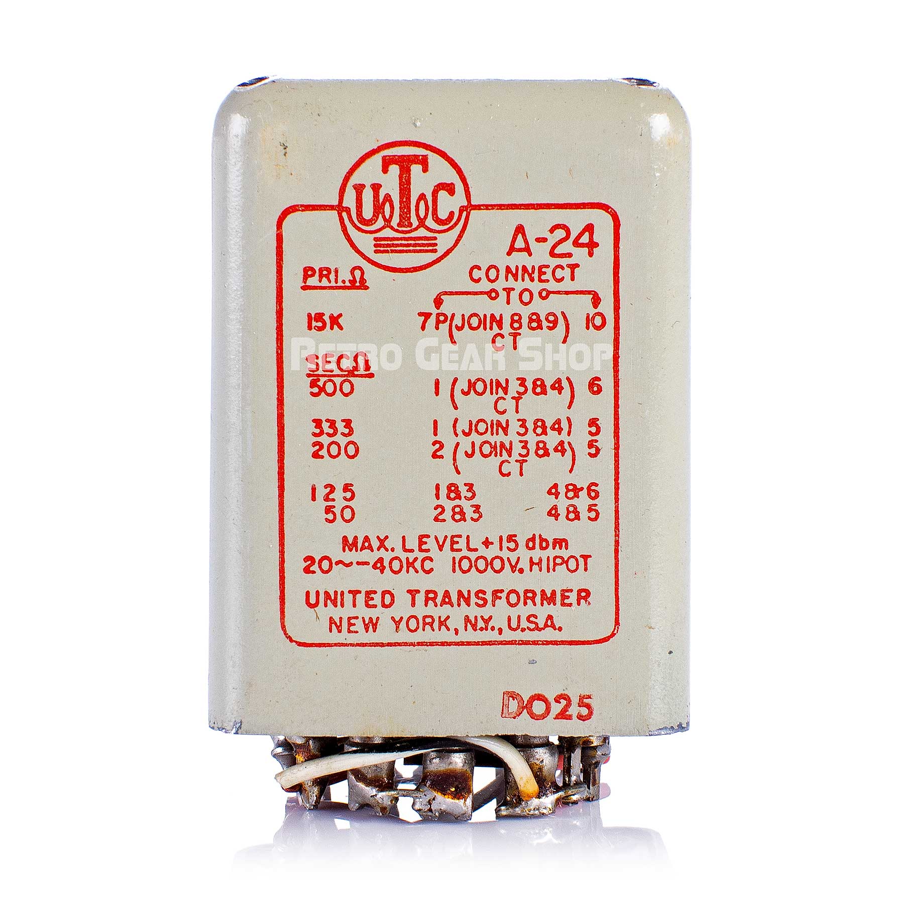 UTC A-24 Rare Vintage United Transformer Corporation A24– Retro