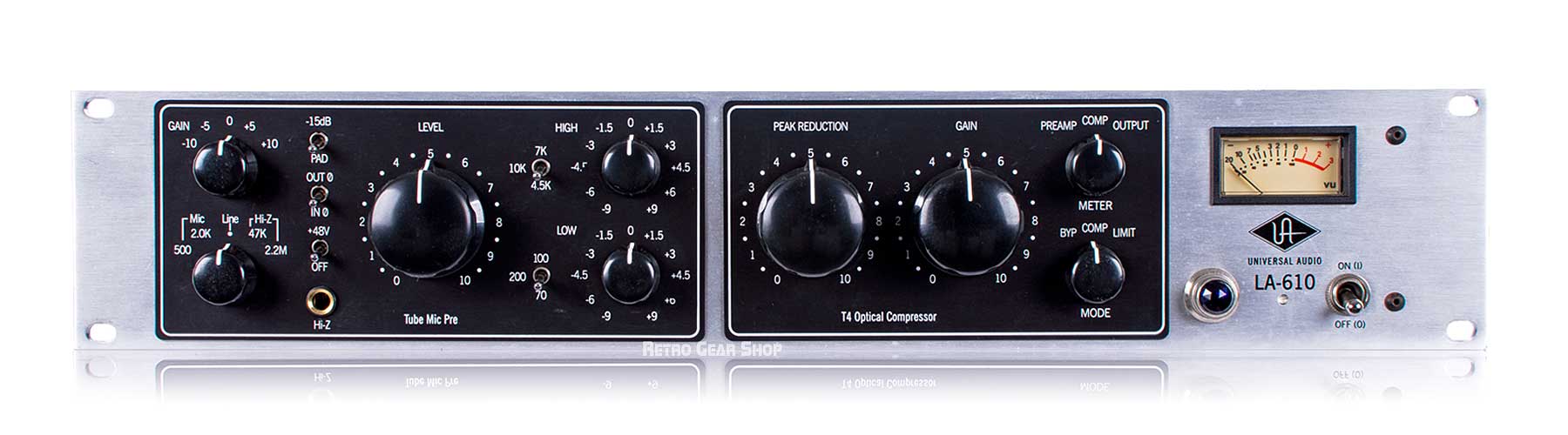 Universal Audio LA-610 Tube Channel Strip Preamp Mic Pre T4 Opto