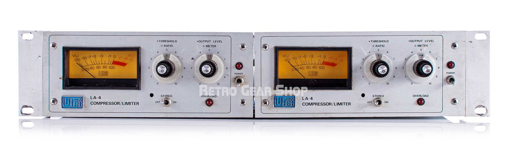 Urei LA-4 Compressor Limiter Pair Rare Vintage Analog LA4 Front