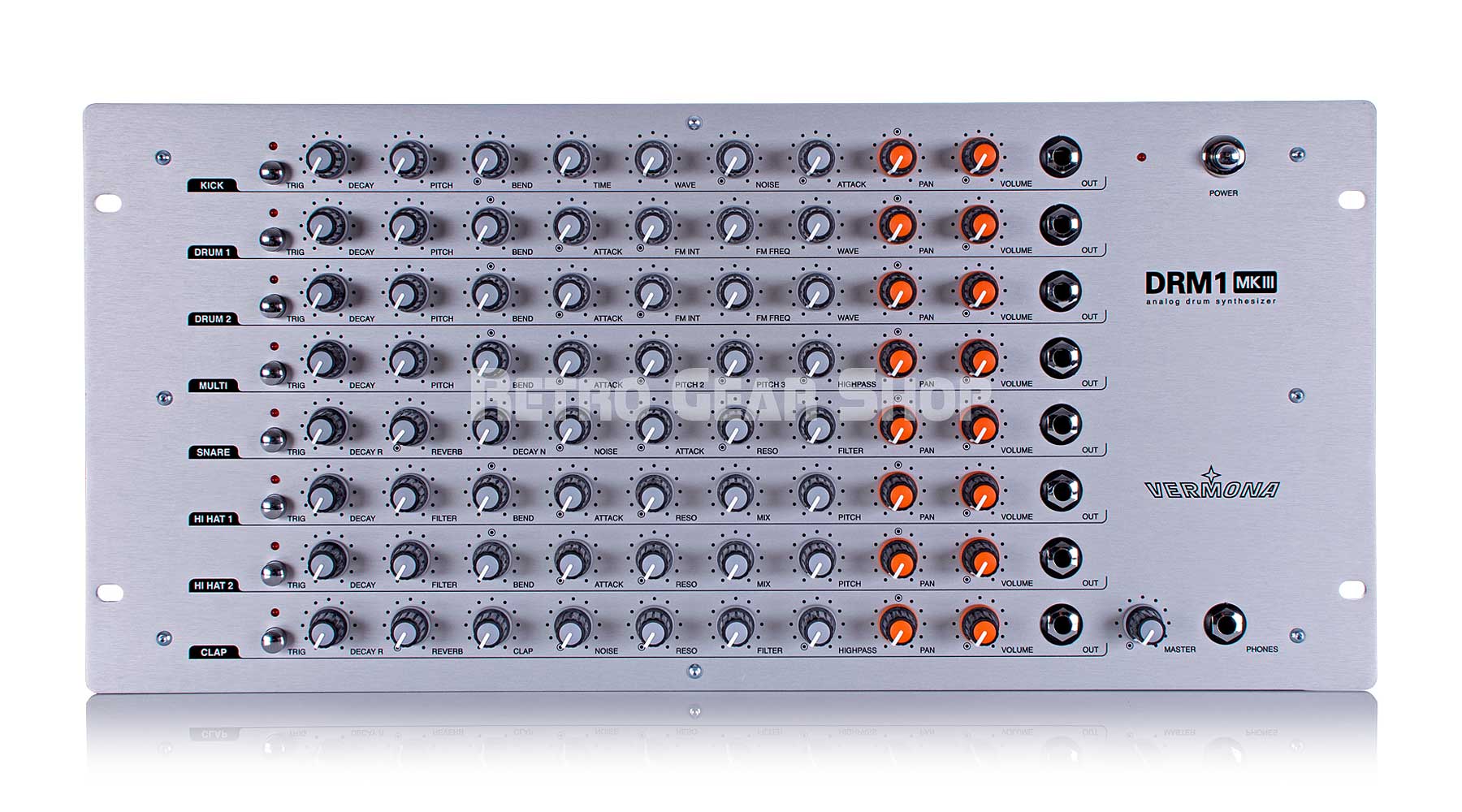 アナログドラムシンセサイザー VERMONA DRM1 mk3 スタジオ使用のみ DRM1 Mk III Standard Trigger - VERMONA - 有限会社 福産起業