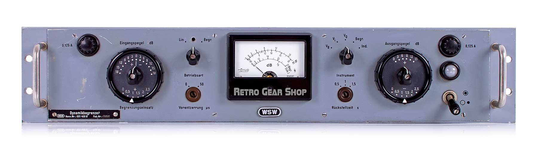 WSW Siemens Dynamikbegrenzer 601430B Rare Vintage Compressor