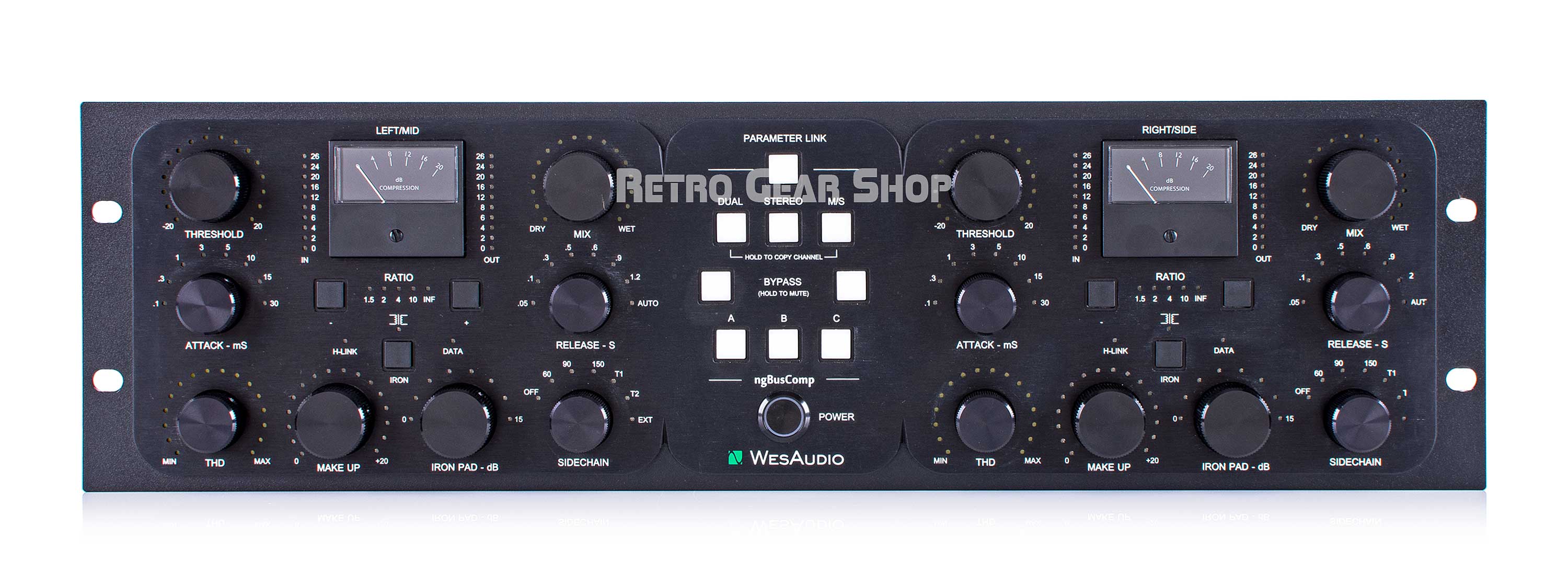 WesAudio ngBusComp Stereo Analog Bus Compressor Digital Recall