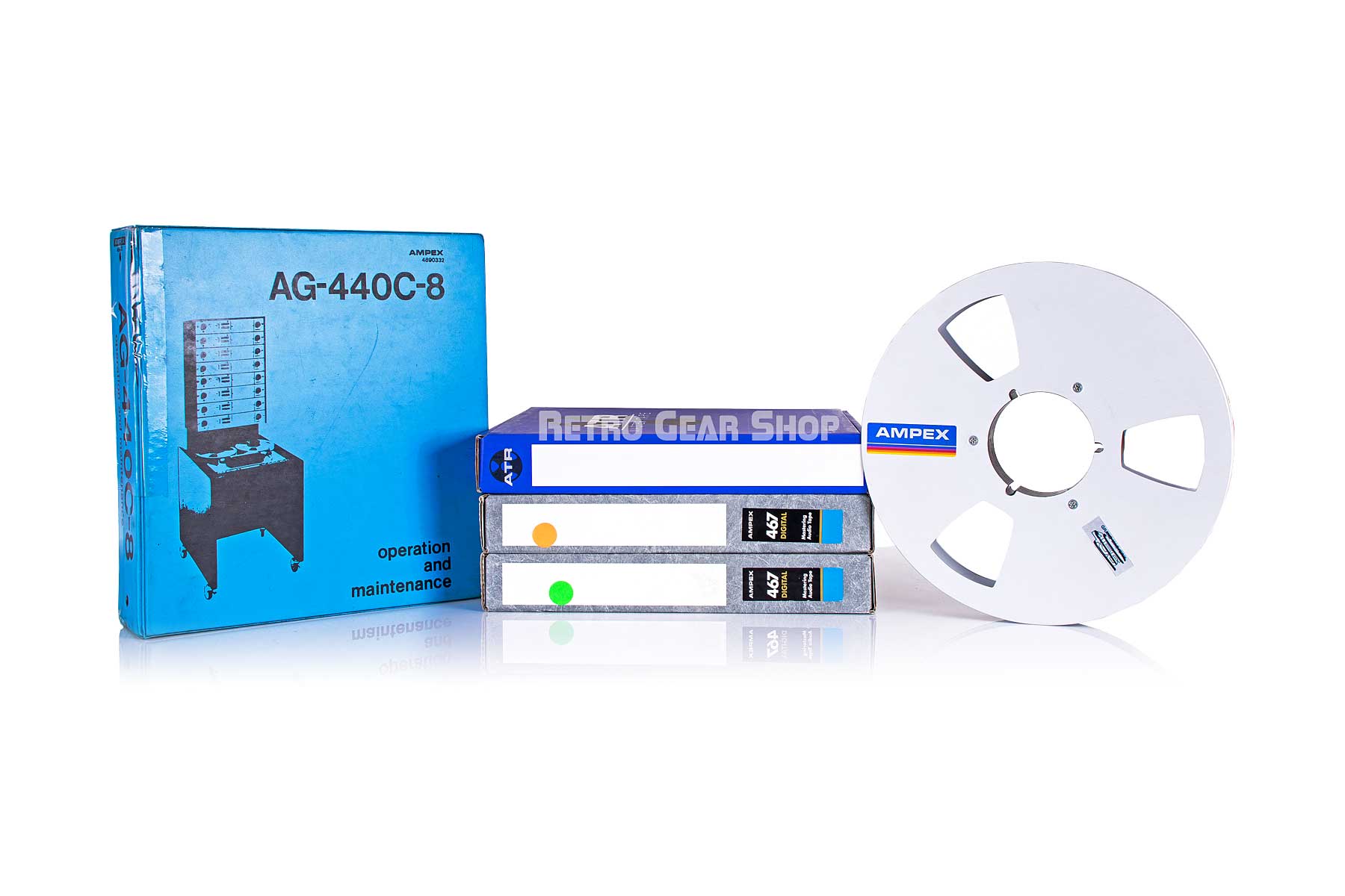 Ampex AG-440 8-track 1" Analog Reel to Reel Tape + Manual