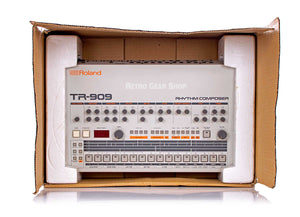 Roland TR-909 + Original Box Open + Styrofoam