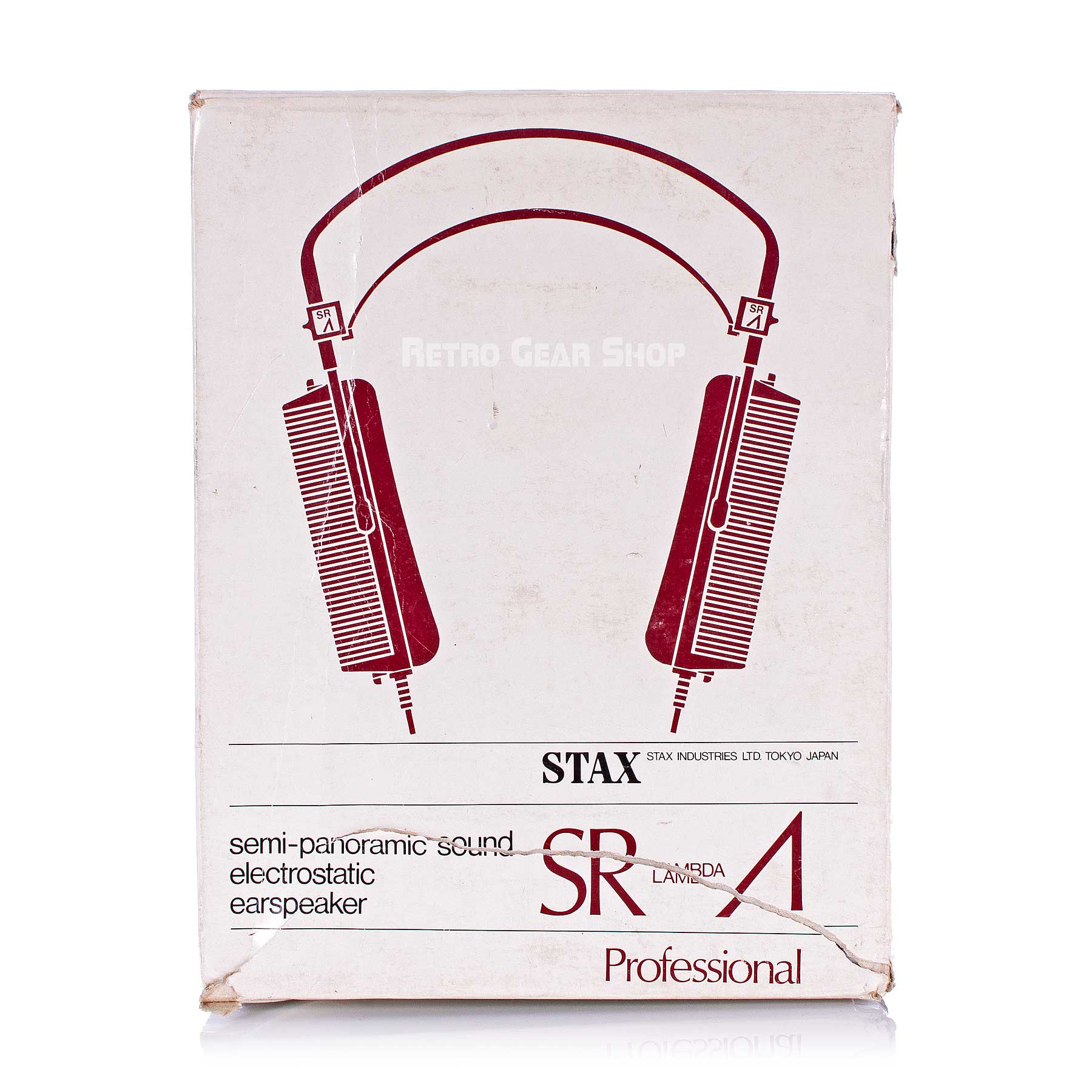 Stax SR Lamda Professional Headphones Rare Vintage Semi-panoramic Sound Electrostatic Earspeaker Original Box #5