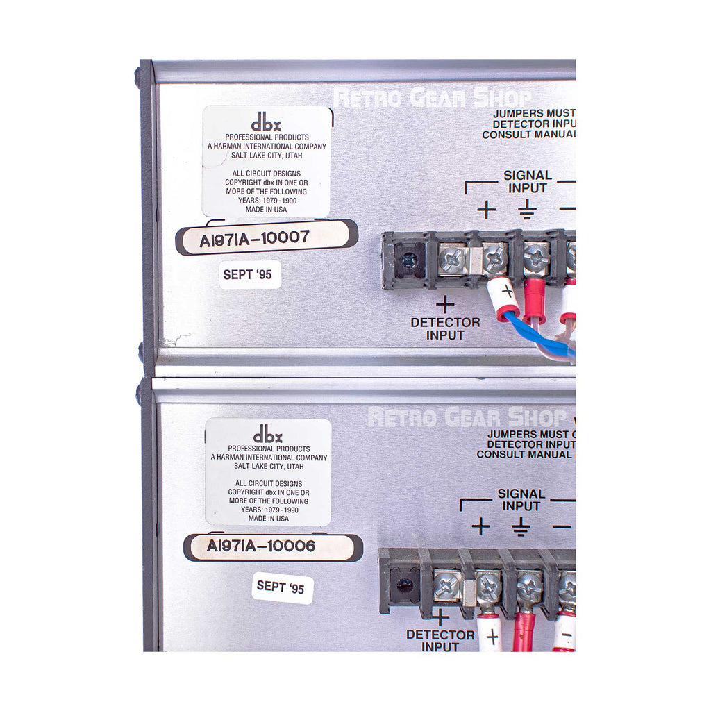 dbx 165A Rear Serial Numbers