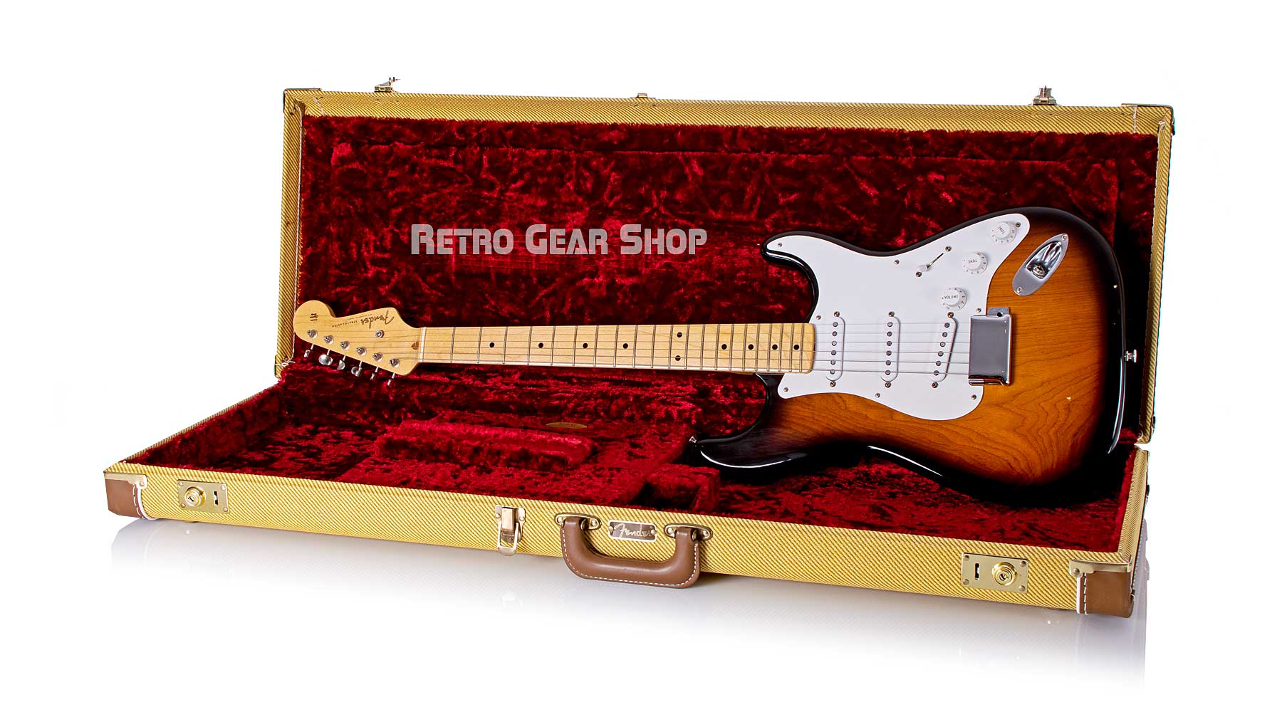 Fender Stratocaster 60th Anniversary 1954 Reissue 2014 Sunburst Case Open Electric Guitar