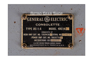 General Electric 4BC1A1 Serial Badge