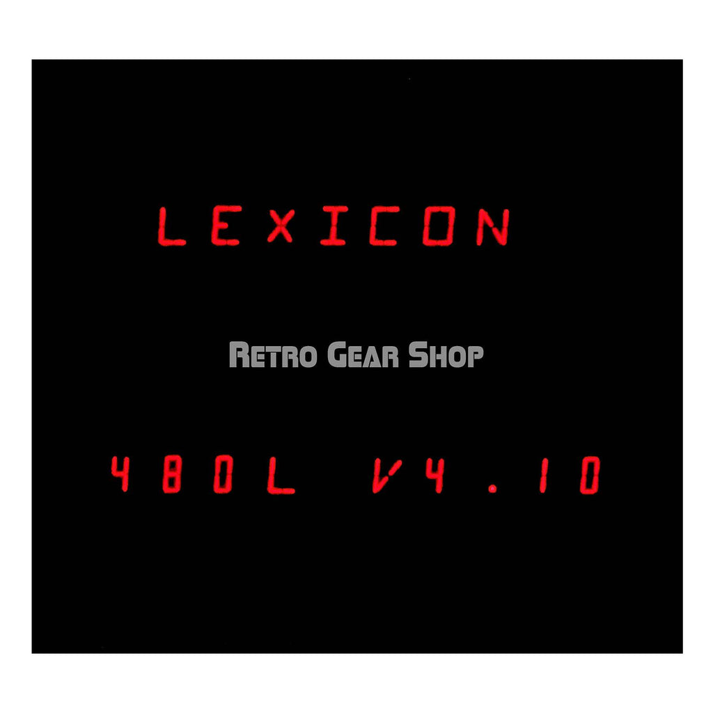 Lexicon 480L OS V4.10 Screen