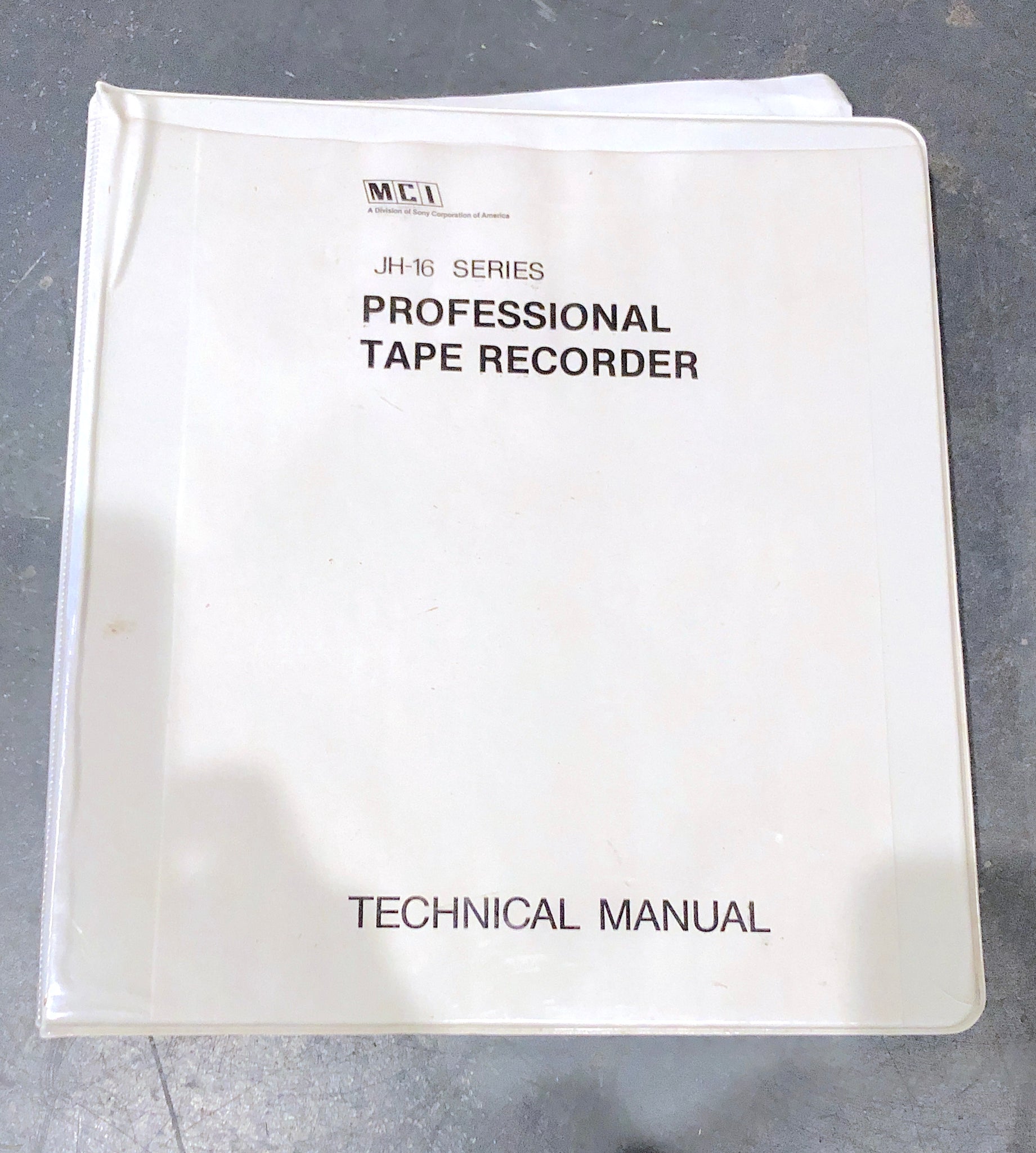 MCI JH-114 2" 24 Track Reel to Reel Tape Machine Manual