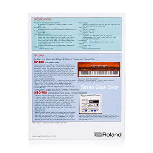 Roland TR-909 Brochure Advertisement Rear