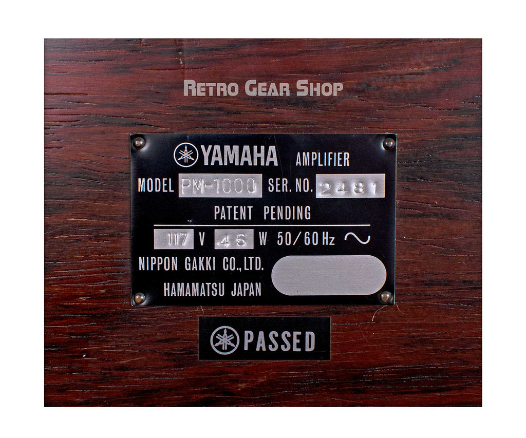 Yamaha PM 1000 Serial