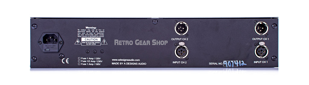 A Designs Audio HM2EQ Hammer EQ Rear