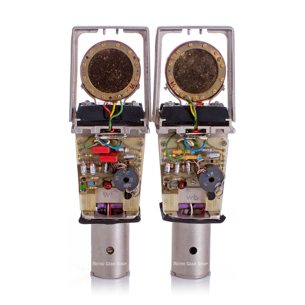 AKG C414 EB Klaus Keyne Pair Internal Electronics Brass Capsules Rear