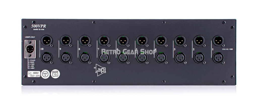 API Audio 500 VPR 10-Slot 500 Series Rack L200 PSU Used