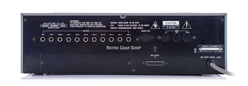Akai S-950 Rear